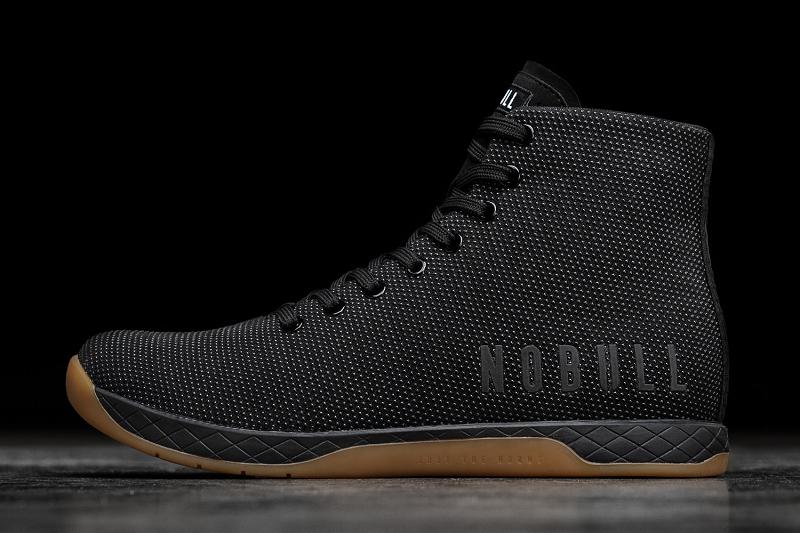 Black Nobull High-Top Gum Men's Trainers | CA F1284D